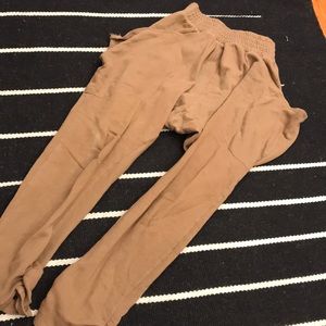 Camel brown free people harem sweatpants